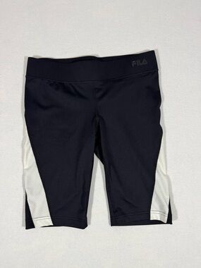 FILA Sport Women’s Performance Black & White Athletic Bike Shorts Size Small
